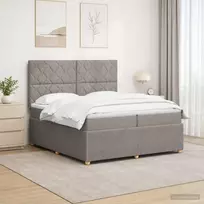 Lova LED lovos čiužinys su LED apšvietimu Taupe 200 x 200 cm Audinys