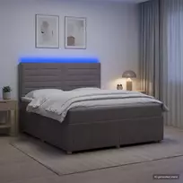 Lova LED lovos čiužinys su LED apšvietimu Taupe 160 x 200 cm Audinys