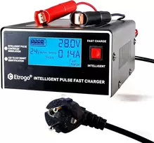 Etrogo automobilinių akumuliatorių įkroviklis 12 V/24 V 250 W 10 A ET 866 Noire
