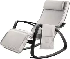 SoBuy supamasis fotelis su 5 padėčių kojų atrama ir šonine kišene FST20-HG
