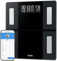 Vitafit išmaniosios kūno sudėties svarstyklės su BIA analize, 250 kg, VT715