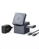 Anker 3 viename belaidis MagSafe įkroviklis su sulankstomu stovu, 15 W, Y1811