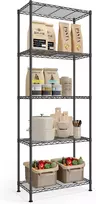 SONGMICS metalinis sandėliavimo stelažas su 5 reguliuojamomis lentynomis 30 x 60 x 161 cm LGR165BH01