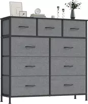 SONGMICS komoda BELLAH su 9 stalčiais, 95.2 x 98.8 x 30 cm, LGS324G101