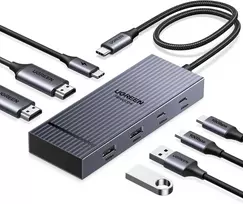 UGREEN USB-C prijungimo stotelė su 2 HDMI 4K 60 Hz, 4 USB 3.2 ir PD 100 W, 45365