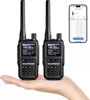 BAOFENG nešiojamoji radijo stotelė GT-5R Mini, dviejų juostų VHF/UHF, 5 W, Bluetooth