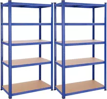 SONGMICS metaliniai sandėliavimo stelažai, 2 vnt., 5 lentynos, 600 kg, GLR050Q02
