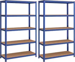 SONGMICS metalinės sandėliavimo lentynos, 2 vnt., 60 x 120 x 200 cm, 875 kg, GLR060Q02