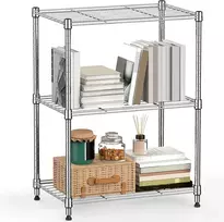 M MZG metalinis 3 lygių sandėliavimo stelažas 30 × 45 × 67,1 cm, chromuotas E304567OH301LB-AU