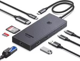 UGREEN USB-C 9 jungčių koncentratorius su 4K HDMI, 10Gb/s ir PD 100 W, 75028