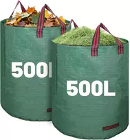 Dntorx sodo atliekų maišai 2 x 500 l, 80 x 100 cm, polipropileniniai
