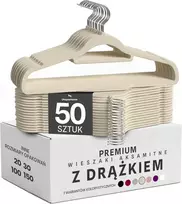 Utopia Home aksominės neslystančios drabužių pakabos, 50 vnt., 41,5 cm
