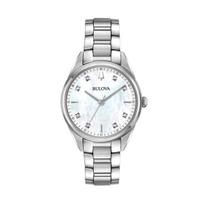 BULOVA Stainless Steel CLASSIC SUTTON MOP DIAMONDS LADY 96P199