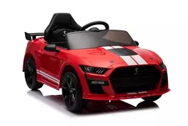 LEAN CARS Ford Mustang Shelby GT500 vaikiškas elektrinis automobilis, raudonas