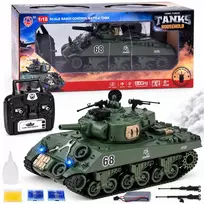 Jokomisiada nuotoliniu būdu valdomas tankas „Sherman M4A3“ RC0769, 1:18