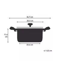Nordica Stainless Steel Casserole / Cooking Pot (24 cm, 4.8L / 5L).
