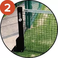 Sodex pickleball/padel stovai ant plokštės, cinkuotas plienas 80x80mm