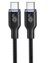 USB C – USB C 60W Glamour laidas 1,5 m juodas