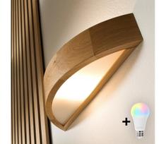 BRILAGI - LED RGBW dimeriuojamas sieninis šviestuvas CARVALHO 1xE27/12W/230V ąžuolas