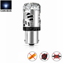 XLED P21W - BA15S SUPER LASER +800% X-TREME CAN-BUS LED lemputė į atbulinį ir DRL žibintą balta 6000K