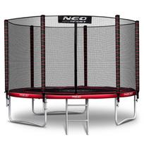 Neo-Sport sodo batutas 252 cm (8 ft) su išoriniu tinklu ir kopėtėlėmis