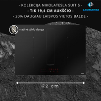 Indukcinė kaitlentė (matinė) Elica NIKOLATESLA FIT SL RAW BR/A/72 PRF0210746 su integruotu garų surinkėju - NEMOKAMAS PRISTATYMAS