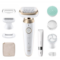Braun Epilator | SES9-481 Silk épil 9 Flex 3D | Operating time (max) 50 min | Number of power levels 2 | Wet  and  Dry | White/Gold