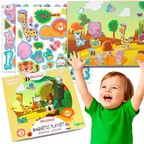 Montessori magnetinė knyga-dėlionė vaikams su gyvūnais