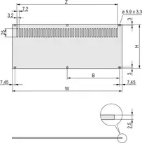 SCHROFF galinis skydelis 4U 84HP perforuotas - stovo aksesuaras (30849030)