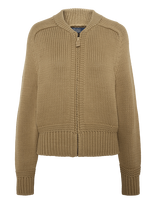 Polo Ralph Lauren - Cotton-Blend Full-Zip Sweater - Lengva vasarinė striukė - Smėlio