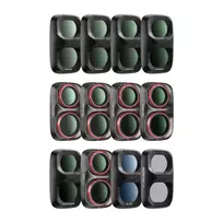 Freewell 12 filtrų rinkinys DJI Osmo Pocket 4P kamerai: ND8 / ND16 / ND32 / ND64 / ND8/PL / ND16/PL / ND32/PL / ND64/PL / ND1000 / CPL / Glow Mist 1/4 / šviesos taršos filtras