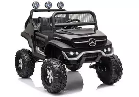 LEAN CARS Mercedes-Benz Unimog S vaikiškas elektrinis automobilis, 12 V, juodas