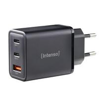 Intenso Power Adapter W65ACC, USB power adapter with 1 USB-A and 2 USB-C ports, black