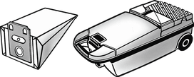 MEL 2042 dulkių maišeliai NORDIC QUALITY, 5 vnt. + 1 filtras / NQ-92 / 350014