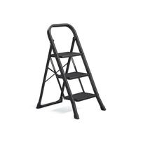 Sulankstoma laiptelių kėdė SONGMICS, 3 pakopos, Juoda, 46,5 × 105 × 74,5 cm