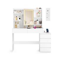 Kosmetinis staliukas VASAGLE, Su LED veidrodžiu, 40 × 145 × 124,7 cm