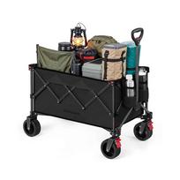 Sulankstomas rankinis vežimėlis SONGMICS GFW115B01, 150 l, iki 150 kg, 4 ratai, Juoda, 80,8 × 93,5 × 49,4 cm