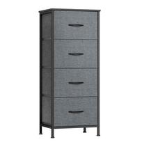 Komoda SONGMICS, 4 audinio stalčiai, Pilka, 39,6 × 95,2 × 30 cm