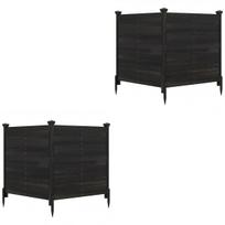 Privatumo tvora, 2 panelės, 3 stulpai, Juoda, 119 × 119 × 115,5 cm