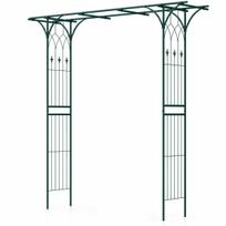 Metalinė sodo arka, Juoda, 205 × 52 × 205 cm