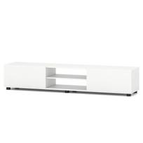 Minimalistinis televizoriaus staliukas iki 70", 160x35x30 cm, baltas