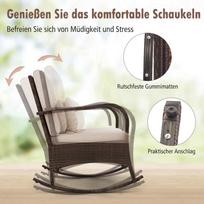 Lauko baldų komplektas, 3 dalių, 2 supamosios kėdės