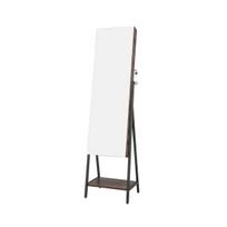 Papuošalų spintelė, 2 lentynos, 2 stalčiai, Balta/ruda, 41,5 × 157 × 37 cm
