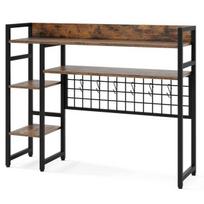 Stalo lentyna-organizatorius su metaliniu tinkleliu ir 6 kabliukais, 94x25x73,5 cm