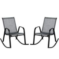 Lauko supamieji krėslai, 2 vnt, Pilka, 91,44 × 86,36 × 62,23 cm