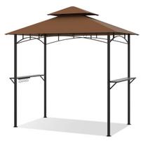 Lauko kepsninės pavėsinė, 2 lentynos, 7 kabliukai, 8 × 8,4 × 5 pėd