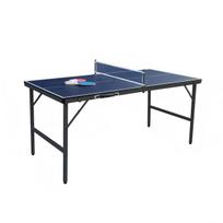 Stalo teniso stalas, sulankstomas, su tinklu ir 2 raketėmis, Mėlynas, 152,5 × 76 × 71 cm