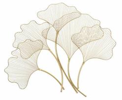 Sienų dekoro plokštė Glam Leaf, Auksinė, 79 × 68 × 5 cm