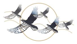 Sienų dekoro skydelis Bird, 91 × 50 × 7 cm