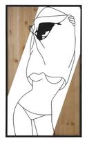 Dekoratyvinė sienų plokštė Strip B, Juoda/ruda, 50 × 90 × 2 cm